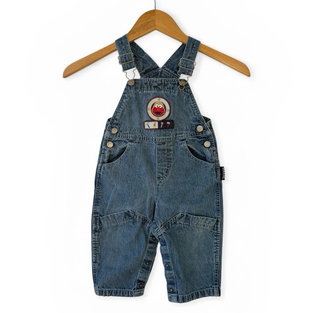 Sesame Street Elmo Denim Overalls Baby 18M